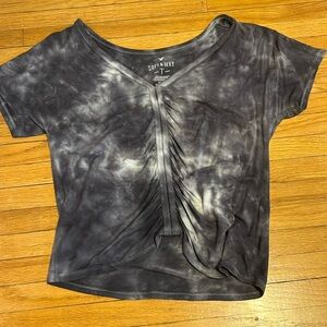tie dye blue and white shirt soft & sexy line from american eagle